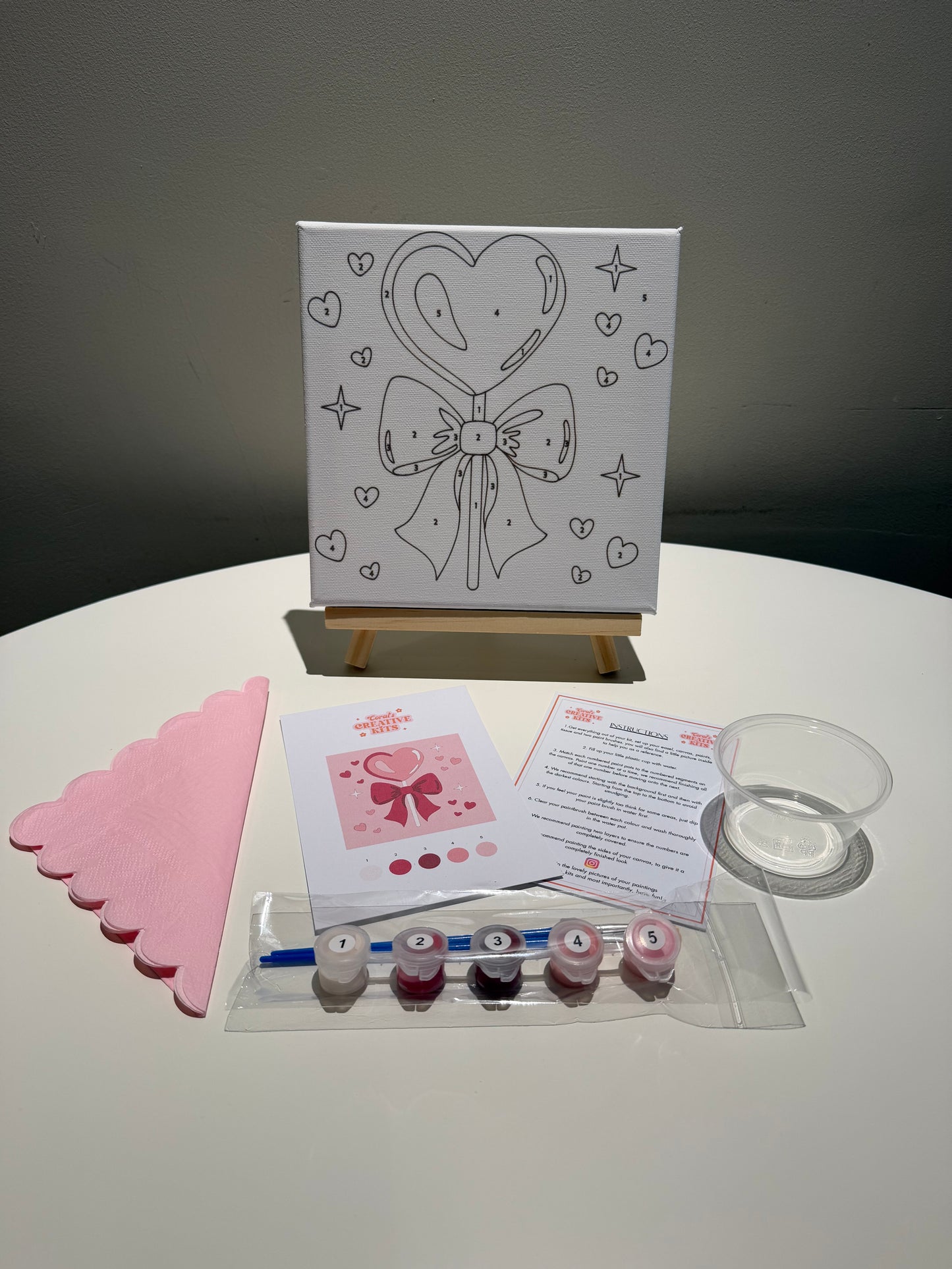 Heart Lolly Paint by Numbers