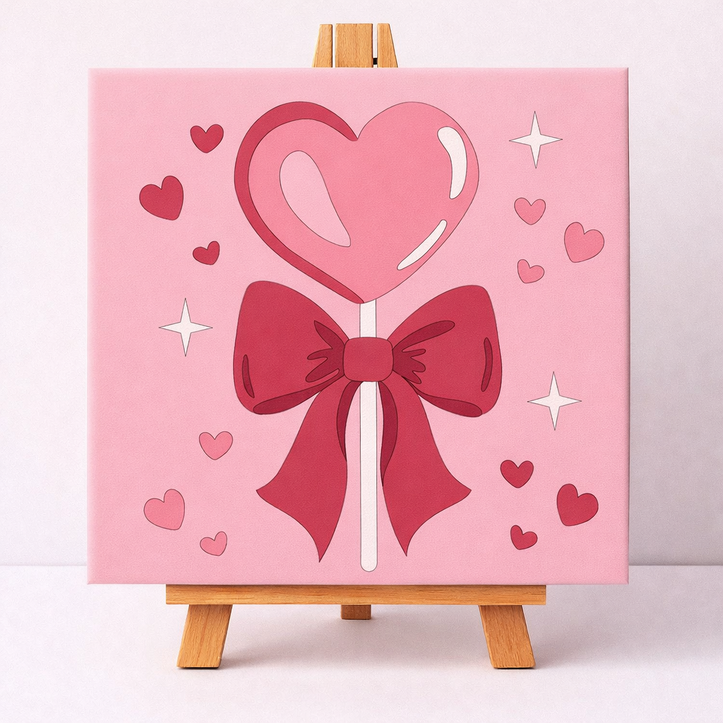 Heart Lolly Paint by Numbers