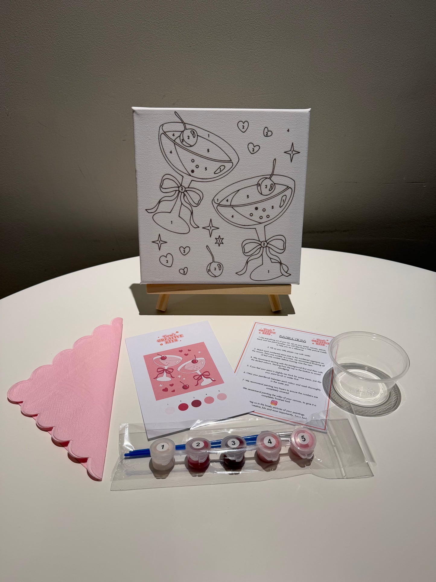 Mocktail glasses Paint by Numbers